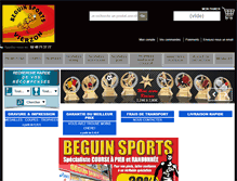 Tablet Screenshot of beguinsports.com